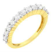 Bids.com IGI Certified 1.0 Cttw Diamond 10K Yellow Gold Prong Set Fluted Band Style Wedding Ring (J-K Color, I1-I2 Clarity) - Size 7 Rings