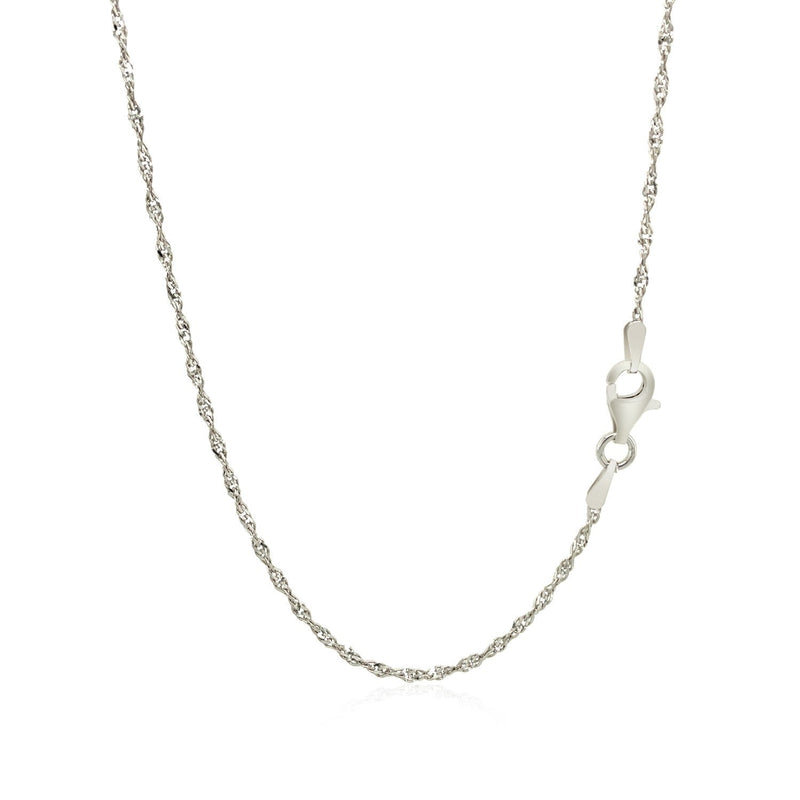 Bids.com Sterling Silver 1.6mm Singapore Style Chain Necklaces