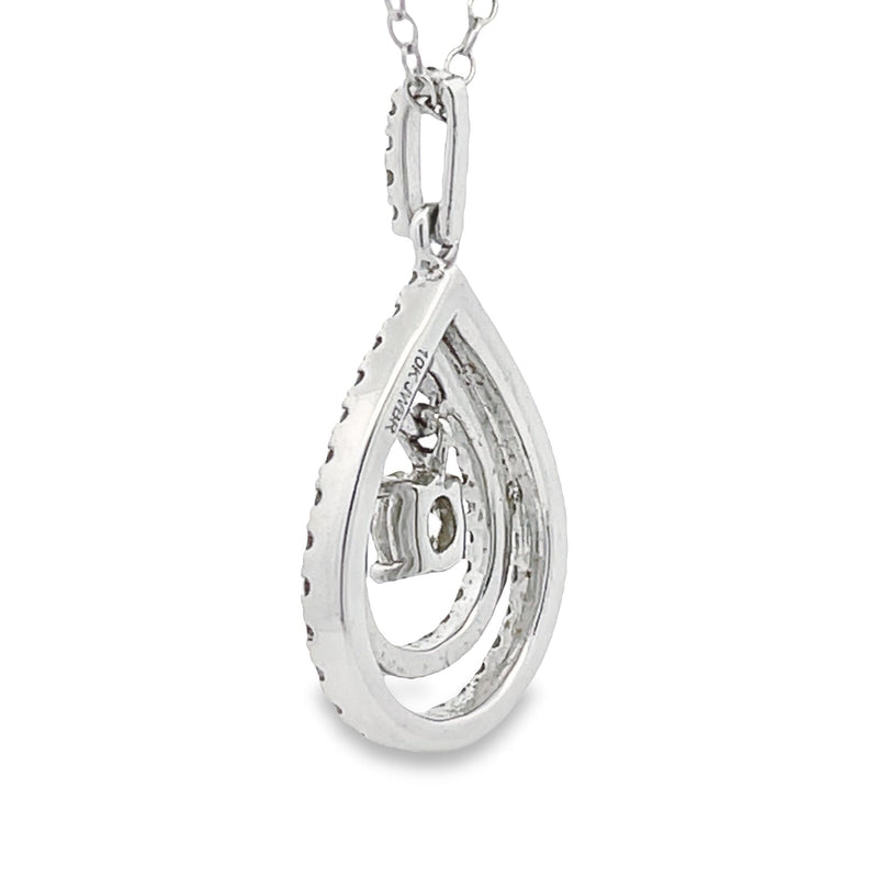 Bids.com .77ct Diamond Fashion Pendants 10KT White Gold Pendants