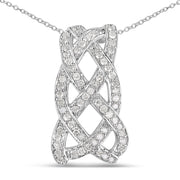 Bids.com 0.54 Carat Genuine White Diamond .925 Sterling Silver Pendant Pendants