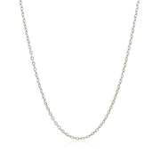Bids.com 18k White Gold Round Cable Chain 1.5mm Necklaces