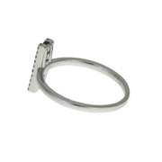 Bids.com .25ct Emerald Diamond Ring 14KT White Gold Rings