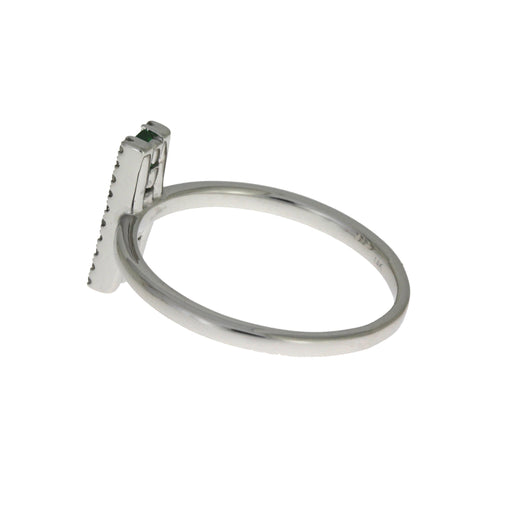 Bids.com .25ct Emerald Diamond Ring 14KT White Gold Rings