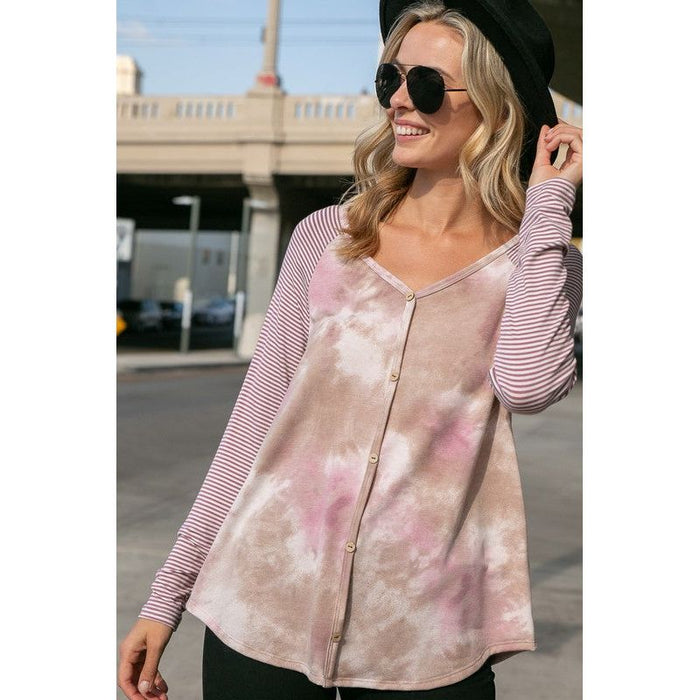 TIE DYE MIXED TOP