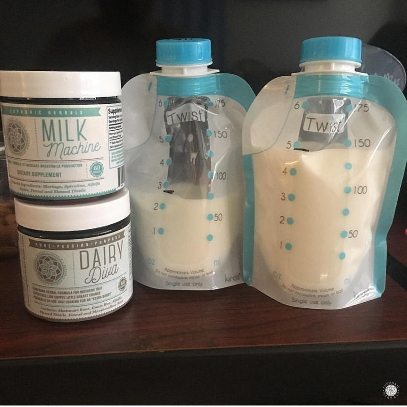 Euphoric Herbals Dairy Diva - Breastfeeding Supplement Breastfeeding Capsules Black 7-10 Day Supply,15-20 Day Supply,30-40 Day Supply