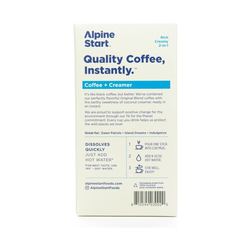 Alpine Start Dairy-Free Coffee + Creamer Instant Latte Instant Coffee