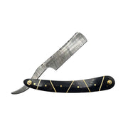 Shave Essentials Damascus Steel Straight Razor Razors & Razor Blades White Smoke Prism Edge,Ebony Edge,Arctic Blade,Azure Edge,Verdant Blade