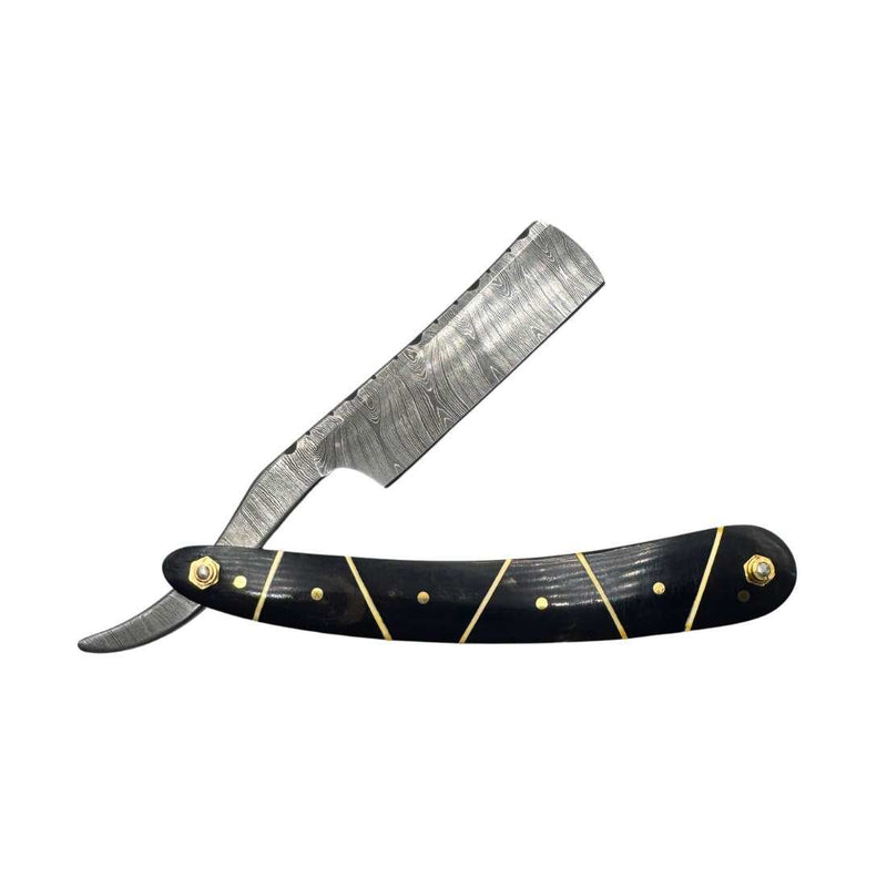 Shave Essentials Damascus Steel Straight Razor Razors & Razor Blades