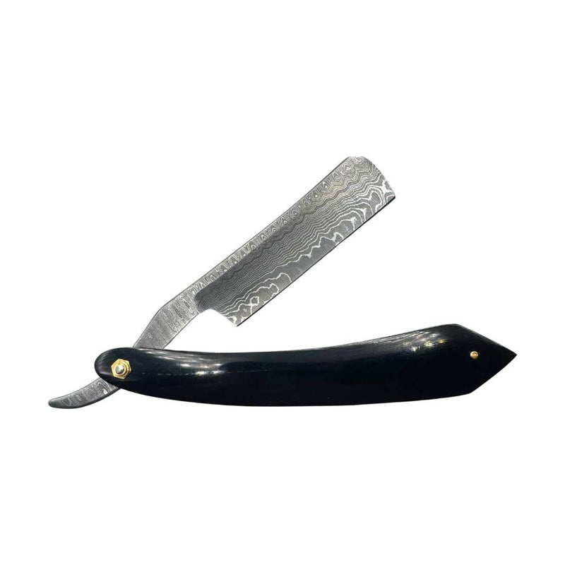 Shave Essentials Damascus Steel Straight Razor Razors & Razor Blades