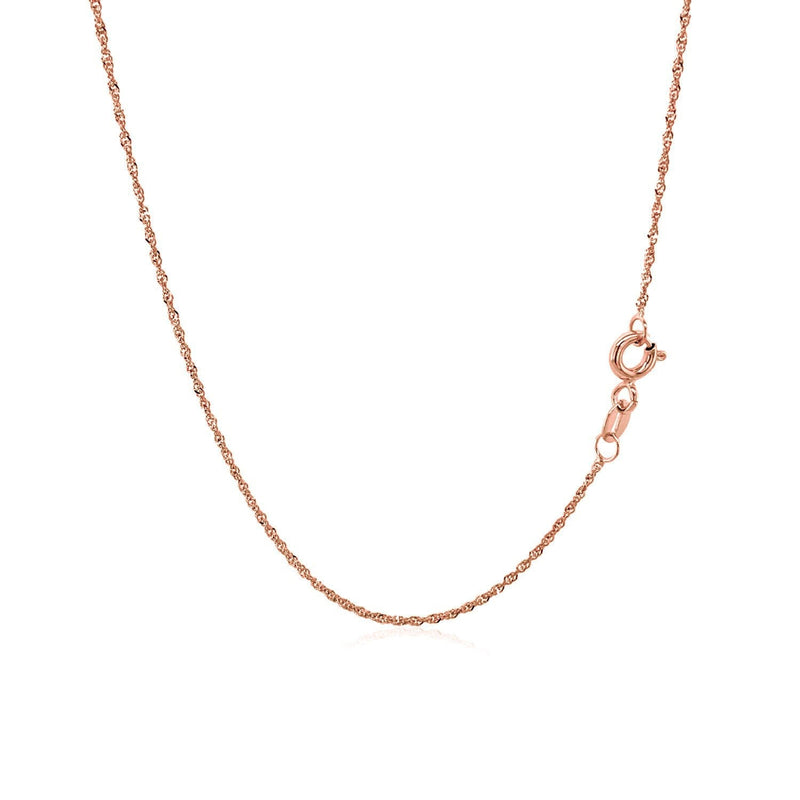 Bids.com 14k Rose Gold Singapore Chain 1.0mm Necklaces