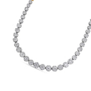 Bids.com IGI Certified 14K Yellow Gold 14 3/4 cttw Pave Set Round-Cut Diamond Riviera Necklace (F-G Color, S2-I1 Clarity) Necklaces