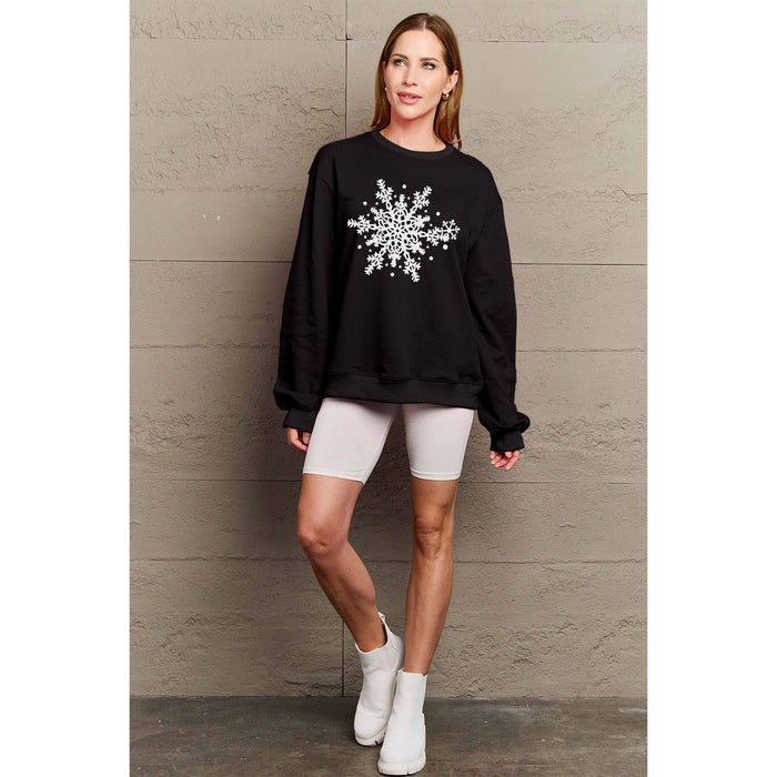 Simply Love Snowflake Graphic Sweatshirt