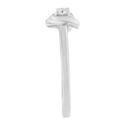 Bids.com 10K White Gold Diamond Promise Ring (1/10 Cttw, H-I Color, SI2-I1 Clarity) - Size 6 Rings