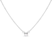 Bids.com 14K White Gold 1/4 Cttw Lab Grown Oval Solitaire Diamond East West 18" Pendant Necklace (G-H Color, VS2-SI1 Clarity) Necklaces