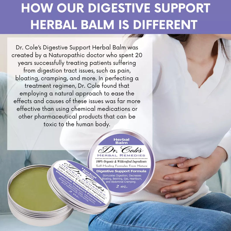 COLEHERBALS 06 - Dr. Cole's Organic Digestive Support Herbal Balm Herbal