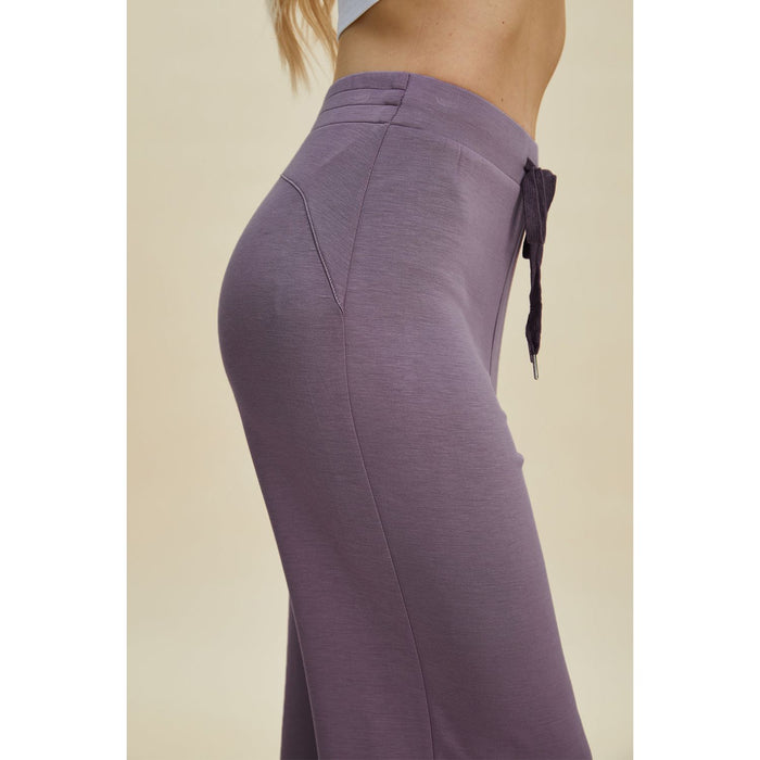 Full Size Air Scuba Drawstring Wide Leg Pants