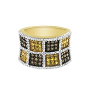 Bids.com 14KT Yellow Gold Champagne, Yellow and Round Diamond Band Ring (1 1/2 cttw, H-I Color, I1-I2 Clarity) Rings