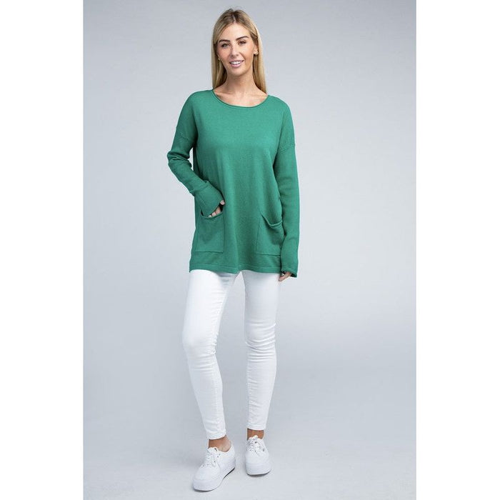 Viscose Front Pockets Sweater