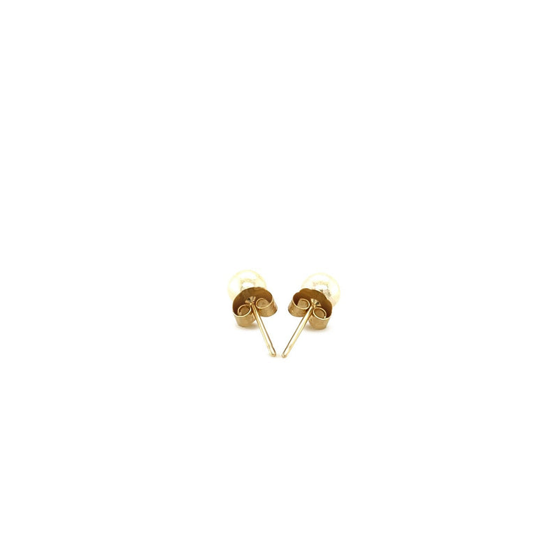Bids.com 14k Yellow Gold Freshwater Cultured White Pearl Stud Earrings (4.0 mm) Earrings