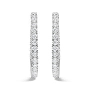 Bids.com 14K White Gold 5.00 Cttw Lab Grown Diamond Inside Out Hoop Earrings (F-G Color, VS1-VS2 Clarity) Earrings