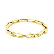 Bids.com 14K Yellow Gold Extra Wide Paperclip Chain Bracelet Bracelets