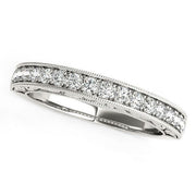 Bids.com 14k White Gold Antique Prong Set Diamond Wedding Ring (1/3 cttw) Rings