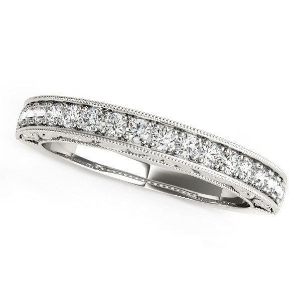 Bids.com 14k White Gold Antique Prong Set Diamond Wedding Ring (1/3 cttw) Rings