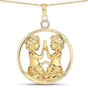 Bids.com 0.45 Carat Genuine Pearl .925 Sterling Silver Pendant Pendants