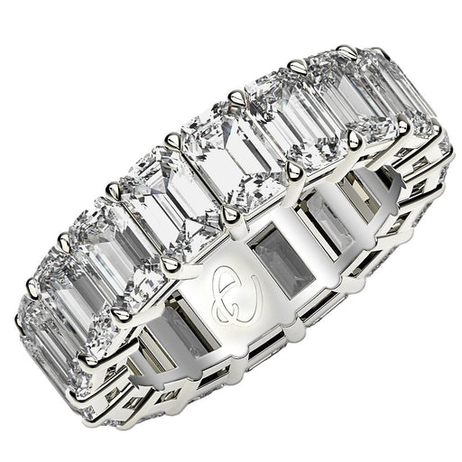 Bids.com Emerald Cut Lab Grown Diamond Eternity Ring in 14k White Gold (8 cttw FG/VS2) Rings