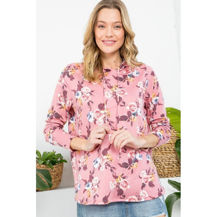 ALLOVER FLORAL SWEATSHIRT TOP