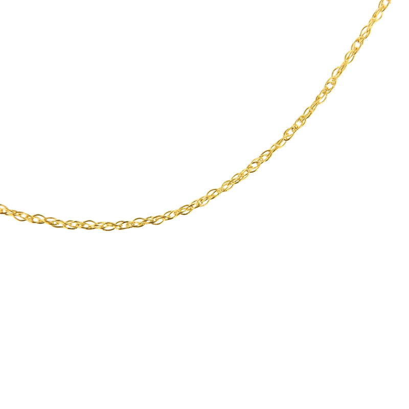 Bids.com Solid 10K Yellow Gold 0.5mm Slim and Dainty Unisex 18" Rope Chain Necklace Necklaces