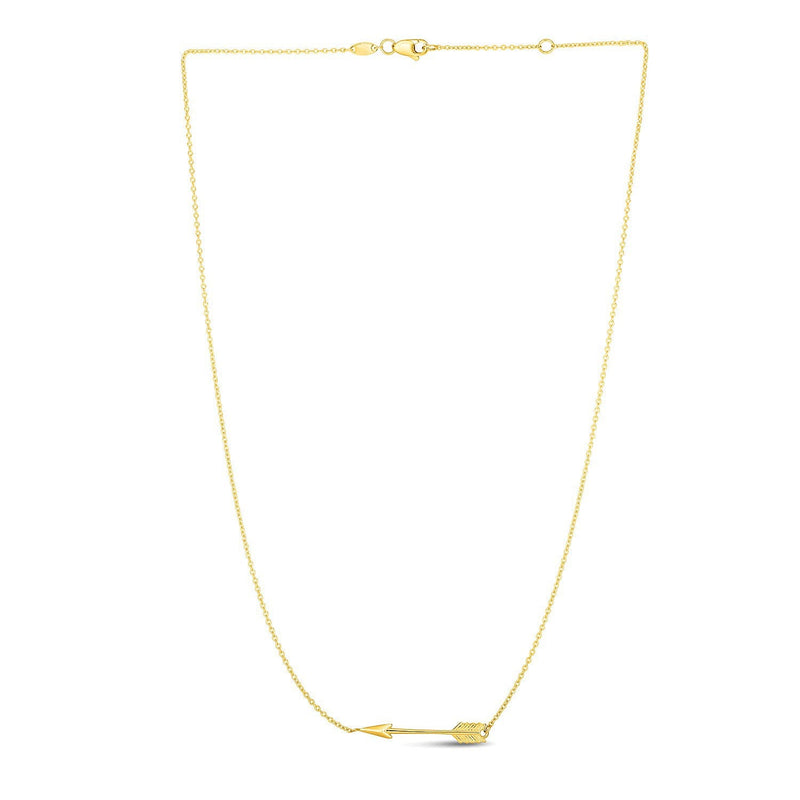 Bids.com 14k Yellow Gold Chain Necklace with Horizontal Arrow Pendant Necklaces