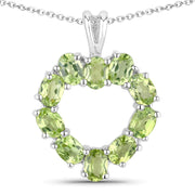 Bids.com 1.70 Carat Genuine Peridot .925 Sterling Silver Pendant Pendants