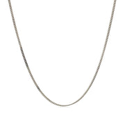 Bids.com 10k White Gold Gourmette Chain 1.0mm Necklaces