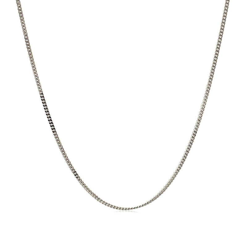 Bids.com 10k White Gold Gourmette Chain 1.0mm Necklaces