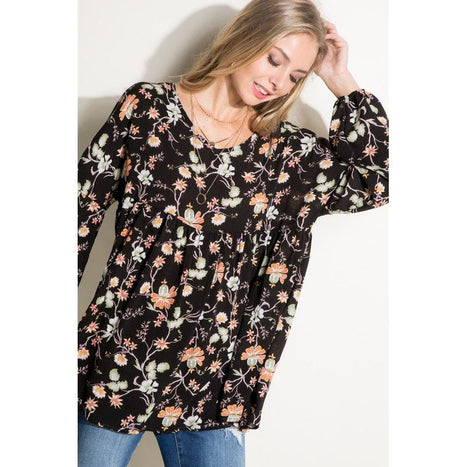 Floral Woven Baby Doll Top