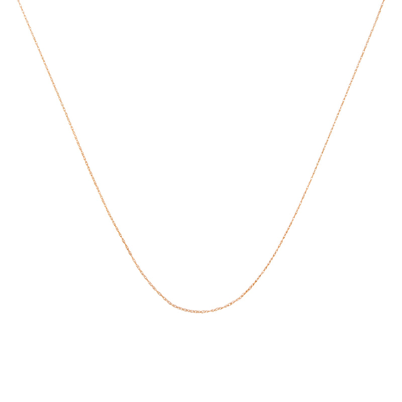 Bids.com Solid 10K Yellow Gold 0.5mm Slim and Dainty Unisex 18" Rope Chain Necklace Necklaces