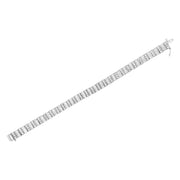 Bids.com 14K White Gold 4 7/8 cttw Baguette & Round Brilliant-Cut Diamond Channel- & Prong-Set Tennis Bracelet (I-J Color, I1-I2 Clarity) - Size 7.25" Bracelets