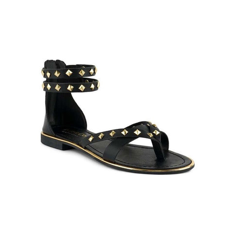 Emmeth Studs Embellished Flat Sandals