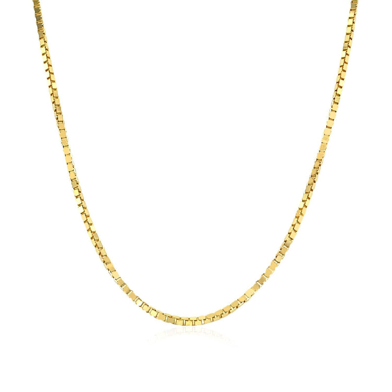 Bids.com 14k Yellow Gold Classic Box Chain 1.1mm Necklaces