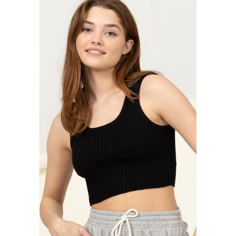 Perfect Girl Ribbed Open-Back Crop Top