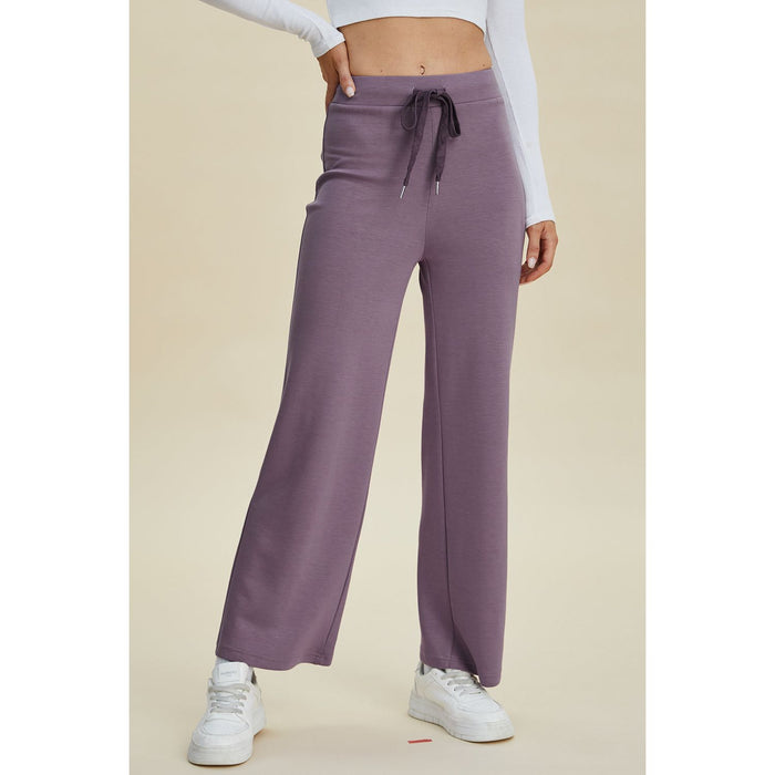 Full Size Air Scuba Drawstring Wide Leg Pants