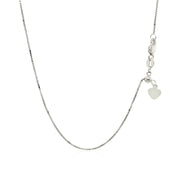 Bids.com 14k White Gold Adjustable Box Chain 0.7mm Necklaces