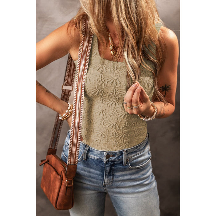 Square Neck Wide Strap Tank