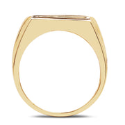 Bids.com 14K Yellow Gold Plated 0.25 Carat Genuine Blue Diamond .925 Sterling Silver Ring Rings