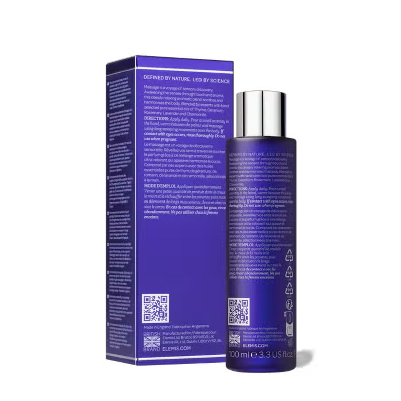 Nava Beauty Elemis De-Stress Massage Oil 100 ml Black