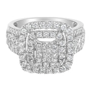 Bids.com 14KT White Gold Diamond Cocktail Ring (1 1/2 cttw, H-I Color, SI2-I1 Clarity) Rings