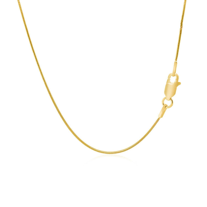 Bids.com 14k Yellow Gold Round Snake Chain 0.9mm Necklaces