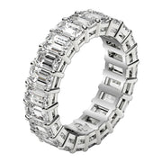 Bids.com Emerald Cut Lab Grown Diamond Eternity Ring in 14k White Gold (4 cttw FG/VS2) Rings