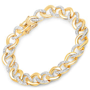 Bids.com 0.70 Carat Genuine White Diamond .925 Sterling Silver Bracelet Bracelets